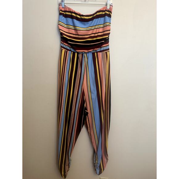 Full Circle Trends Multicolor Striped Strapless Jumpsuit – Size 1X G - Picture 4 of 6